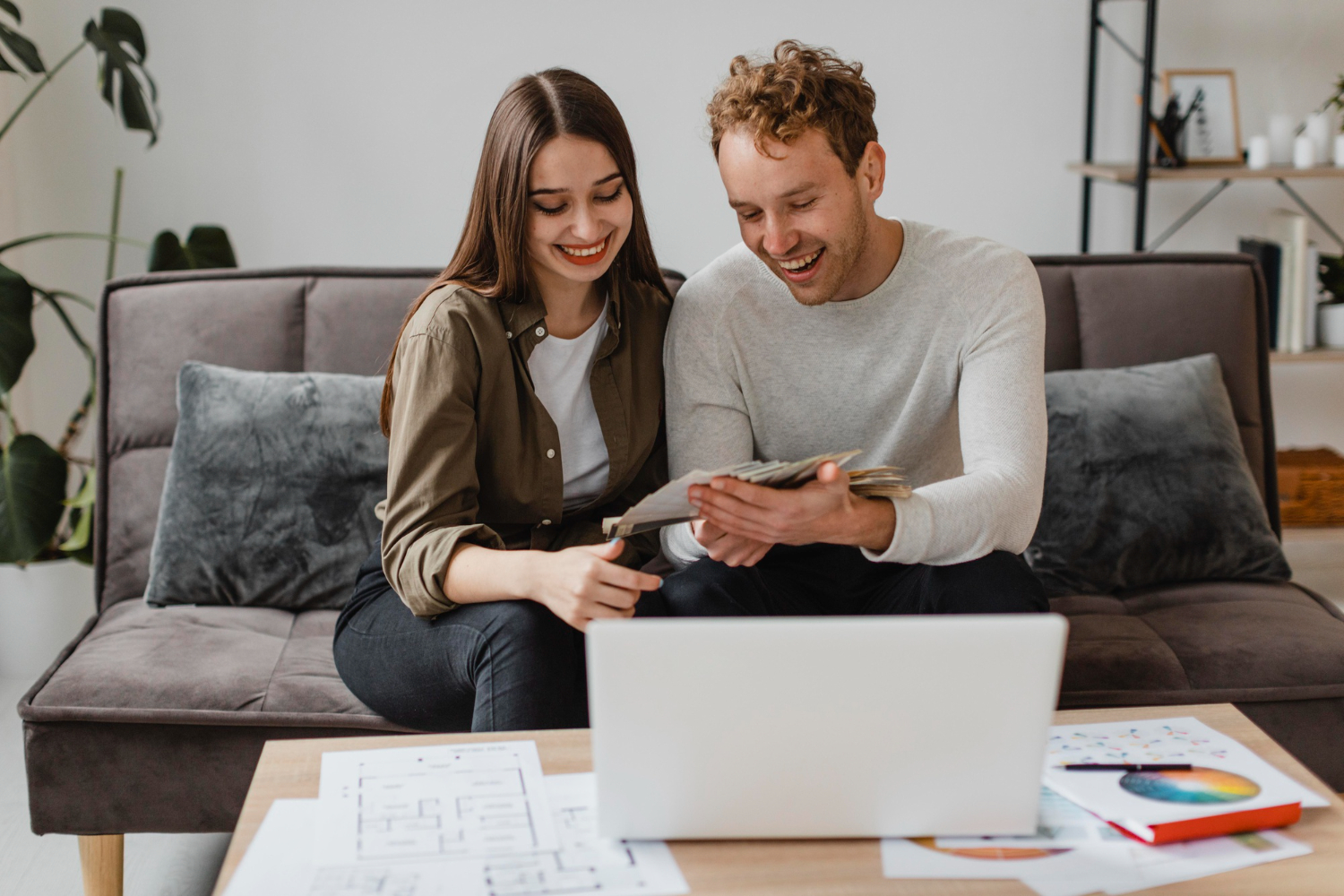 Borrower reviewing a mobile-friendly mortgage presentation on a phone.