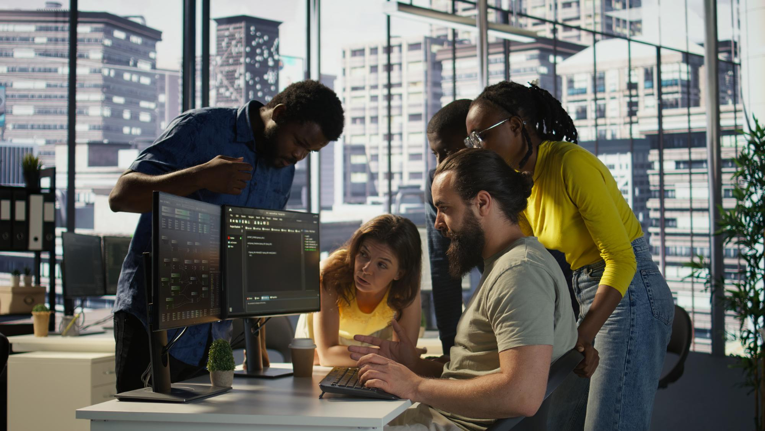 Mortgage Maker developers working on product updates and bug fixes.