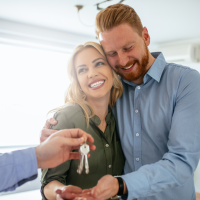 Young Couple with Keys